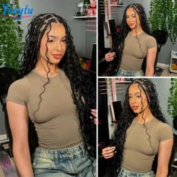 Deep Wave Bulk Human Hair For Braiding 50G 100G Deep Wave Bulk Braiding 100% Human Hair No Weft For Braiding Wet And Wave Braiding Hair