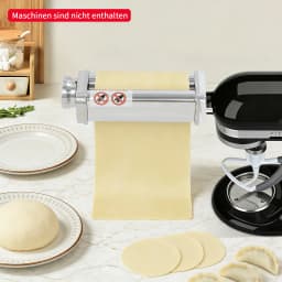 Stand Mixer Dough Roller Attachment with Adjustable Thickness Stainless Steel Construction for Kitchen Use