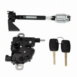 Car Front Bonnet Hood Release Lock Cylinder Assembled Repair Kit Set Latch With 2 Same Keys For Ford Focus C-MAX 3M5116700BC