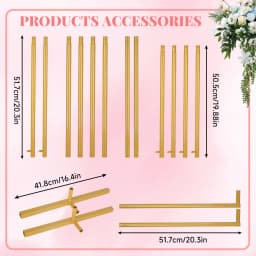 2x2m/2x1.5m Metal Square Wedding Arch Backdrop Curtain Flower Frame Balloon Stand Birthday Party Garden Decoration Arch Stand