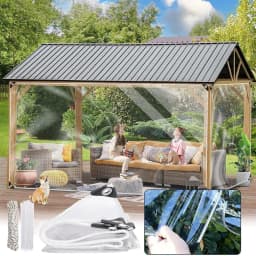 Transparent Tarpaulin with Eyelets 420 g/m² Tarpaulin Tent Tarpaulin PVC Waterproof Weatherproof Tarpaulin for Plants Greenhouse
