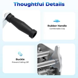 Manual Winch 3500lbs Max Pulling Force, Silver Steel Construction Manual Winch, 4:1/8:1 Gear Ratio, for Trucks Trailers Boats