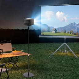 Projector Stand 65-120 cm Height-Adjustable 360° Swivelling Projector Tripod Projector Floor Stand with Universal 1/4 Thread