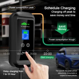 Chiefleed EV Charger Type 2 16A 3.6KW Portable Charging Wallbox Tuya APP Control Timer Electric Vehicle Hrbrid PHEV Cable 10M