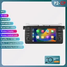7" HIZPO Android Car Radio Multimedia for BMW E46 3 Series M3 318/320/325/330/335 1998 - 2005 CarPlay 4G BT WiFi SWC RDS DSP