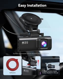 REDTIGER F7NP 4K+1080P Dash Camera for Cars 3.18” IPS Screen Built-in WiFi GPS Mini Dash Cam Recorder Dvr for 24H Parking Mode