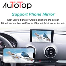 AUTOTOP Wireless Carplay Android Auto Mirror Link Module Box For Audi A3 8V Q2 2013-2018 MIB System Interface Decoder Retrofit