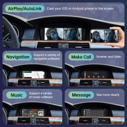 Wireless CarPlay Touch Screen For BMW 5 Series E60 E61 E63 3 Series E90 E91 E92 E93 CCC/CIC Android Auto Monitor Radio Player