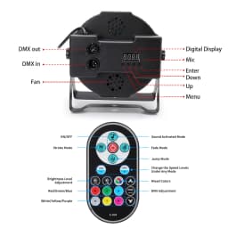 U'King 4PCS Stage Light 7x3W RGBW LED Par Light DMX 7 Channel Light Sound Activated Party Light For Nightclub Party Disco DJ KTV