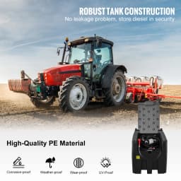 SucceBuy Portable Diesel Tank 58/116Gal & 10 GPM Flow Rate Diesel Fuel Tank with 12V Electric Transfer Pump and 13ft Hose
