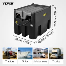 SucceBuy Portable Diesel Tank 58/116Gal & 10 GPM Flow Rate Diesel Fuel Tank with 12V Electric Transfer Pump and 13ft Hose