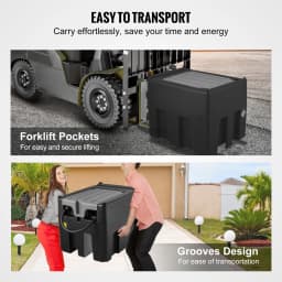 SucceBuy Portable Diesel Tank 58/116Gal & 10 GPM Flow Rate Diesel Fuel Tank with 12V Electric Transfer Pump and 13ft Hose