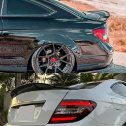 Duckbill RT Style Trunk Spoiler Lip Gloss Black For 2008-2014 Mercedes Benz W204