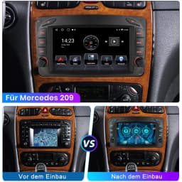 ESSGOO 2 Din Android 13 Car Stereo For Mercedes Benz C-Class W203 CLK W209 Radio Multimedia GPS Navigation Carplay