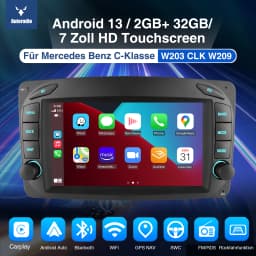 ESSGOO 2 Din Android 13 Car Stereo For Mercedes Benz C-Class W203 CLK W209 Radio Multimedia GPS Navigation Carplay