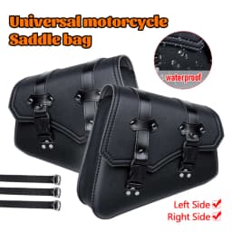 Motorcycle Saddlebags Side Tool Bag Luggage Saddle Bag Pouch Black Universal PU Leather For Honda/Suzuki/Kawasaki/Yamaha