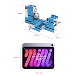 Mini Metal Lathe 36W CNC DIY Woodworking Lathe Machine 20000RPM Milling Bench Top Digital Lathe Education Modelmaking