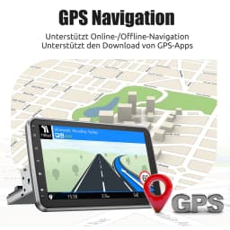 ESSSGOO 8 Core 360° Rotating Screen Android 14 6+128G Carplay Android Auto Universal Car Stereo Radio 1 DIN GPS Navi 4G LTE WiFi