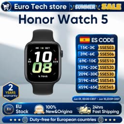 Honor Watch 5 1.85-inch 15 Days Long Battery Health Scan Precise GPS Tracking Life Larger AMOLED Display 60Hz 5ATM IP68 BT5.2