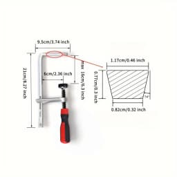 2pcs 160x60mm Heavy Duty Dovetail Clamp with Soft-Grip Handle Woodworking Clips Clamping Tool for Joinery Work by Enjoywood