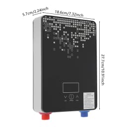 6500W 220V Electric Instant Hot Water Heater Shower Bathroom Faucets Kitchen Tap Digital Display Temperature Automatic
