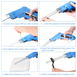 500° C Styrofoam Cutter 150W Hot Cutter Foam Cutter with 2 Blades,Slot Plate 220V Cutting Depth 300mm Groove Machine Styrocutter