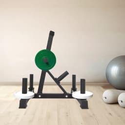 Weight Plate Holder Rust-Proof Weight Plate Bearing Rack Space Saving Vertical Weight Plate Bearing Rack for Home/Gym