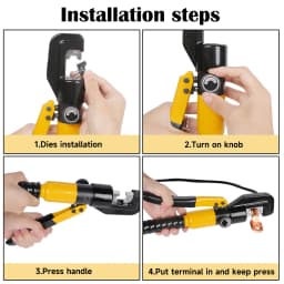 Hydraulic Clamp Home Hydraulic Crimping Tool DIY Cable Wiring Crimping Plier Cordless Hydraulic Press Manual hydraulic pliers