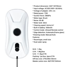 DIVEDEER RA2-02 Intelligent Window Cleaner Bi-directional Double Spray New Window Cleaner Automatic Dual Spray Mini-Type Machine