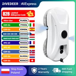 DIVEDEER RA2-02 Intelligent Window Cleaner Bi-directional Double Spray New Window Cleaner Automatic Dual Spray Mini-Type Machine