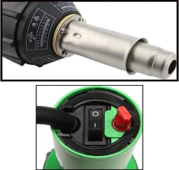 1600W Plastic Welding Gun AC 220V Hot Air Blower Heat Torch Welder Nozzle Rolling Plastic Welding Machine Used For PP PVC Bumper