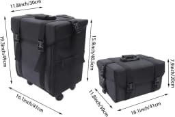Cosmetic Case Hairdressing Case Trolley 2 in 1 Makeup Box and Travel Case Professional Cosmetic Case with 8 Drawers