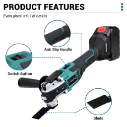 Drillpro Electric Brushless Oscillating 6 Speed Trimmer Saw Electric Grinder Multifunction Power Tool For Makita 18V Battery