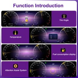 AUTOTOP 12.3 1920*720 Linux Car LCD Digital Dashboard Cluster For Benz R Class ML GL Auto Instrument Panel Cockpit