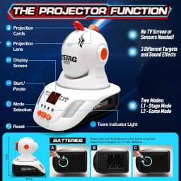 CSTAG Projector Duck UFO Hunting Shooting Game Kids Gifts Toy For Boys Laser Tag Infrared Mini Pistol Guns Battle Game Indoor