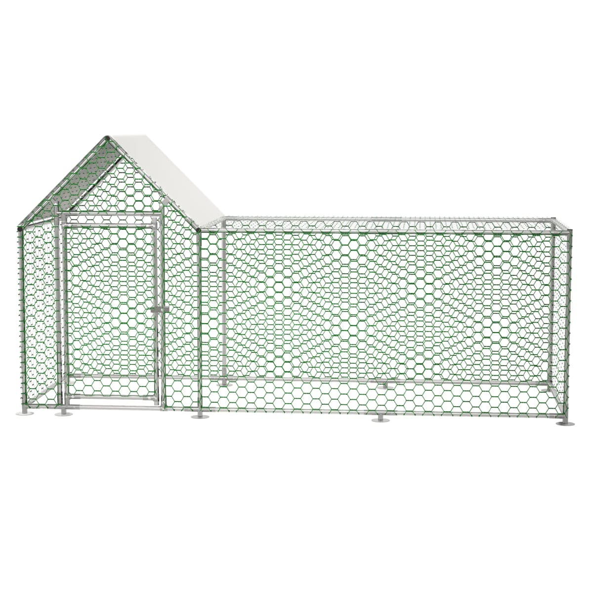 DIY Chicken Coop,Pet Enclosure Rabbits Guinea Pigs Metal Cage Expansion 3x1x1.5m Puppy Kennel House Exercise Training Dogs House