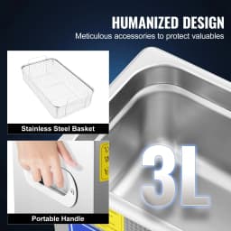 3L Ultrasonic Cleaner Machine Stainless Steel Ultrasonic Cleaning Machine Digital Heater Timer Jewelry Cleaning for Home