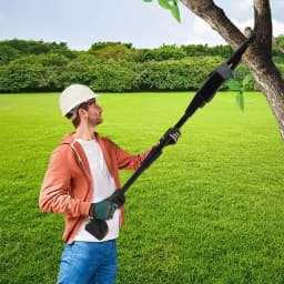 4.1ft Rechargeable Pole Saw with 1500mAh Battery and Standard Charger Cordless Double Section Assemble Shaft Branch Cutter 