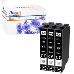 Jhaan 405 405 XL Cartridges Compatible with 405 405XL Black for Epson WF-4820 Printer Cartridges WF-4820DWF WF-3820