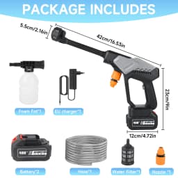 Wireless Car Wash Machine Portable Highpressure Water Gun High-Power Lithium Battery Car Electric Car Wash Machine Household Use