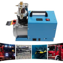 300Bar High Pressure Air Compressor Pump 220V 1.8KW Portable Electric Air Pump Set w/ Oil-Water Separator+Pressure Gauge 2800RPM