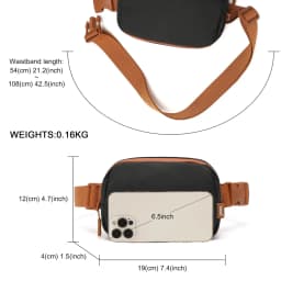 Kono Fashion fanny pack belt Bag shoulder bag Water Repellent Lightweight Travel Breast Pocket with Adjustable Strap