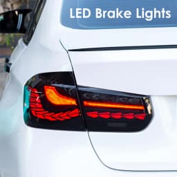 2PCs LED Taillights for BMW 3 Series F30 F80 2013-2018 Sequential Turn Signal Start-up Animation Dynamic Turning Signals Flowing Water Flicker DRL Fog Reverse Brake Tail Lamps Left and Right Rear Lamps Plug and Play Car Tail Light Assembly