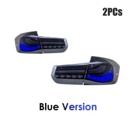 2PCs LED Taillights for BMW 3 Series F30 F80 2013-2018 Sequential Turn Signal Start-up Animation Dynamic Turning Signals Flowing Water Flicker DRL Fog Reverse Brake Tail Lamps Left and Right Rear Lamps Plug and Play Car Tail Light Assembly