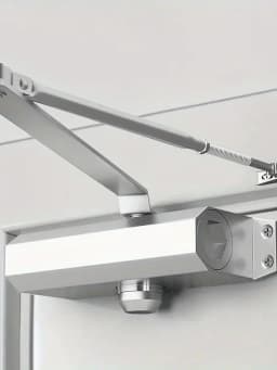 1pc Heavy Duty Automatic Door Closer, Safety Spring Stopper, Adjustable Quiet Close, Easy Installation, Light Duty, Uncharged, C