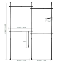 SoBuy KLS03 dresses stand coat rack stand with 4 dresses rods Telescopic Wardrobe System Adjustable Shelving System