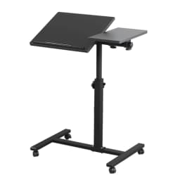 Side Table Height Adjustable Laptop Table with Wheels Computer Table Foldable Mobile Standing Desk Small Table for Bed Sofa