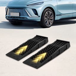 2Pcs Heavy Duty Car Ramps 3T Load Capacity Pair Vehicle Lifting Ramps Plastic Portable Loading Access Ramps Lift
