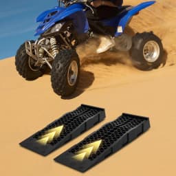 2Pcs Heavy Duty Car Ramps 3T Load Capacity Pair Vehicle Lifting Ramps Plastic Portable Loading Access Ramps Lift