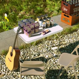 80cm Folding Table Camping Table Portable Picnic Table for Party BBQ Outdoor Camping White